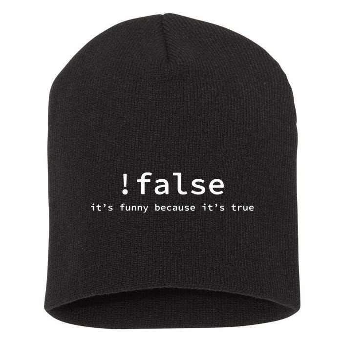 Funny False Programming Coding Short Sleeve For Programmers Short Acrylic Beanie