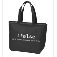 Funny False Programming Coding Short Sleeve For Programmers Zip Tote Bag