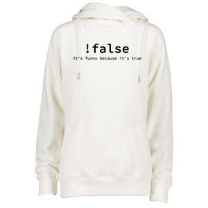 Funny False Programming Coding Short Sleeve For Programmers Womens Funnel Neck Pullover Hood