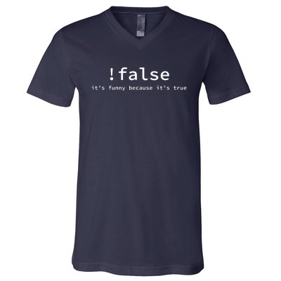 Funny False Programming Coding Short Sleeve For Programmers V-Neck T-Shirt