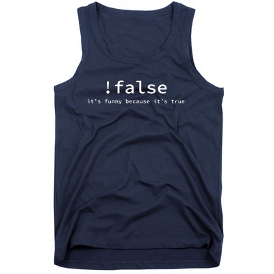 Funny False Programming Coding Short Sleeve For Programmers Tank Top