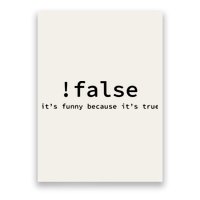 Funny False Programming Coding Short Sleeve For Programmers Poster