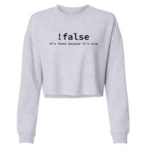 Funny False Programming Coding Short Sleeve For Programmers Cropped Pullover Crew