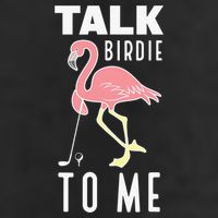 Funny Flamingo Playing Golf Talk Birdie To Me Golf 7 Panel Mesh Trucker Snapback Hat