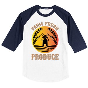 Farm Fresh Produce Baseball Sleeve Shirt