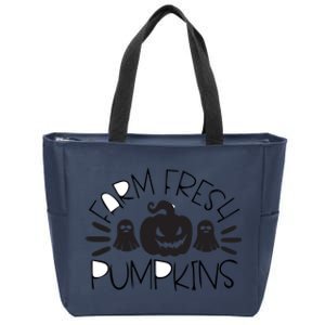 Farm Fresh Pumpkin Zip Tote Bag