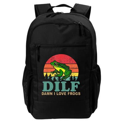 Funny Frog Pun Dude I Love Frog DILF Cottagecore Aesthetic Backpack