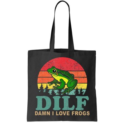 Funny Frog Pun Dude I Love Frog DILF Cottagecore Aesthetic Bag