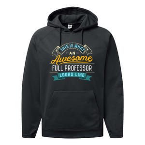 Funny Full Professor Awesome Job Occupation Graduation Performance Fleece Hoodie