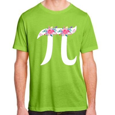 Floral Face Pi Symbol Happy Pi Day Math Geek 3 14 Cool Gift Adult ChromaSoft Performance T-Shirt