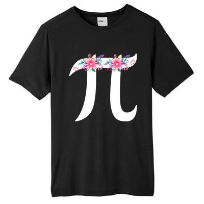 Floral Face Pi Symbol Happy Pi Day Math Geek 3 14 Cool Gift Tall Fusion ChromaSoft Performance T-Shirt