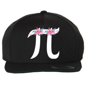 Floral Face Pi Symbol Happy Pi Day Math Geek 3 14 Cool Gift Wool Snapback Cap