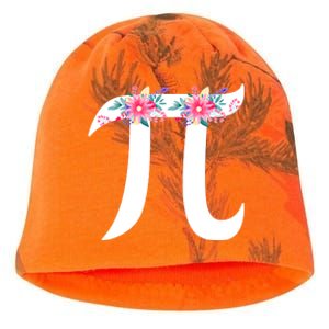 Floral Face Pi Symbol Happy Pi Day Math Geek 3 14 Cool Gift Kati - Camo Knit Beanie