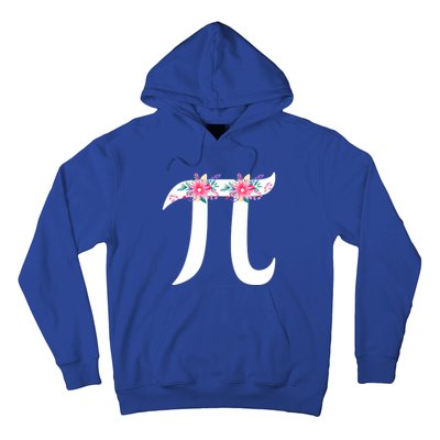 Floral Face Pi Symbol Happy Pi Day Math Geek 3 14 Cool Gift Hoodie