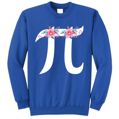 Floral Face Pi Symbol Happy Pi Day Math Geek 3 14 Cool Gift Sweatshirt