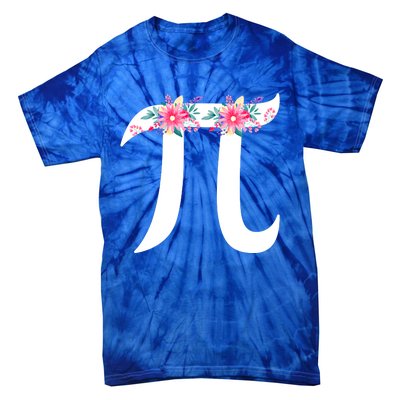 Floral Face Pi Symbol Happy Pi Day Math Geek 3 14 Cool Gift Tie-Dye T-Shirt