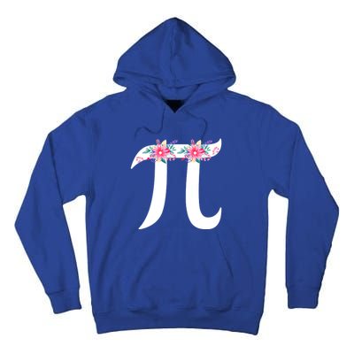 Floral Face Pi Symbol Happy Pi Day Math Geek 3 14 Cool Gift Tall Hoodie