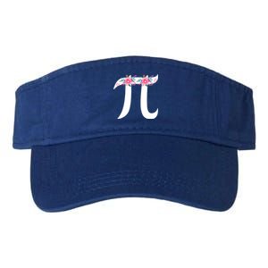 Floral Face Pi Symbol Happy Pi Day Math Geek 3 14 Cool Gift Valucap Bio-Washed Visor