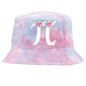 Floral Face Pi Symbol Happy Pi Day Math Geek 3 14 Cool Gift Tie-Dyed Bucket Hat