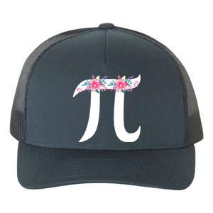 Floral Face Pi Symbol Happy Pi Day Math Geek 3 14 Cool Gift Yupoong Adult 5-Panel Trucker Hat