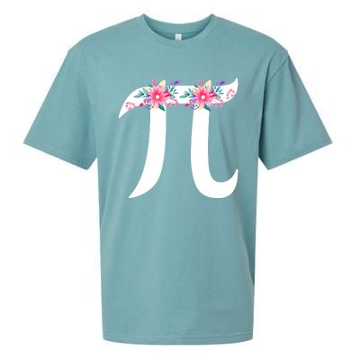 Floral Face Pi Symbol Happy Pi Day Math Geek 3 14 Cool Gift Sueded Cloud Jersey T-Shirt