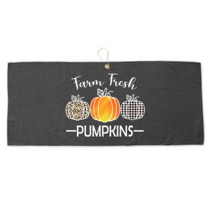 Farm Fresh Pumpkins Large Microfiber Waffle Golf Towel