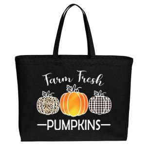 Farm Fresh Pumpkins Cotton Canvas Jumbo Tote