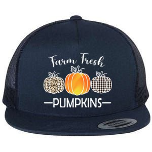 Farm Fresh Pumpkins Flat Bill Trucker Hat