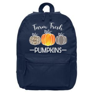 Farm Fresh Pumpkins 16 in Basic Backpack