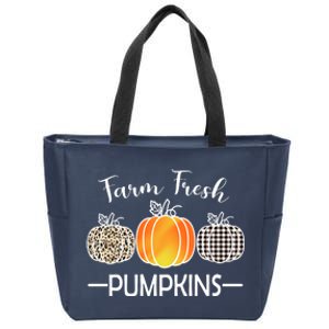 Farm Fresh Pumpkins Zip Tote Bag