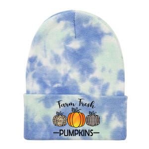 Farm Fresh Pumpkins Tie Dye 12in Knit Beanie