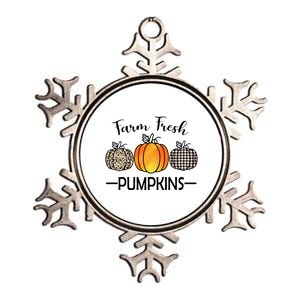 Farm Fresh Pumpkins Metallic Star Ornament