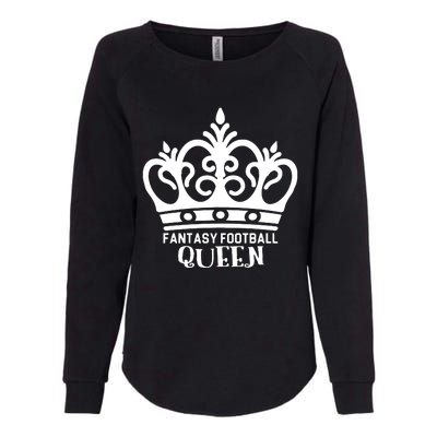 Fantasy Football Queen Womens California Wash Sweatshirt