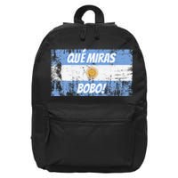 Football Fan Que miras bobo Bandera Argentina Flag 16 in Basic Backpack