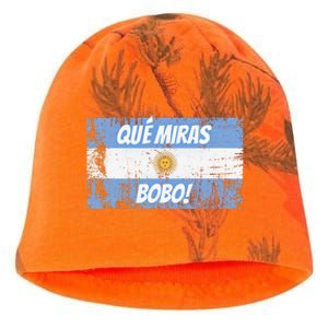 Football Fan Que miras bobo Bandera Argentina Flag Kati - Camo Knit Beanie