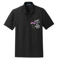 Funny Floral Quote What If It All Works Out Dry Zone Grid Polo