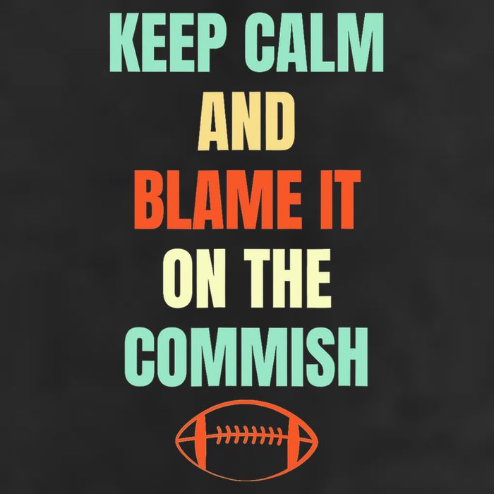 Fantasy Football Quote Keep Calm And Blame The Commissioner Microfiber Hand Towel