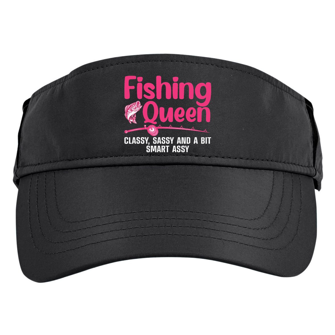 Funny Fishing Queen Design For  Ladies Adult Drive Performance Visor