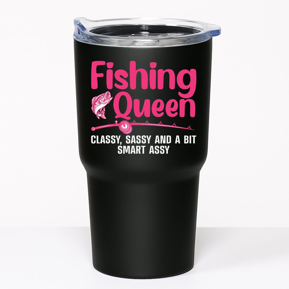 Funny Fishing Queen Design For  Ladies Tumbler