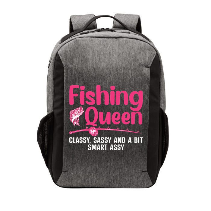 Funny Fishing Queen Design For  Ladies Vector Backpack