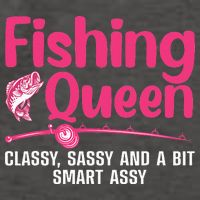 Funny Fishing Queen Design For  Ladies Vector Backpack