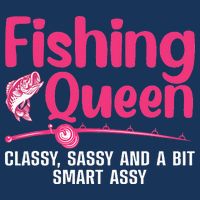 Funny Fishing Queen Design For  Ladies Cooling Performance Crew T-Shirt