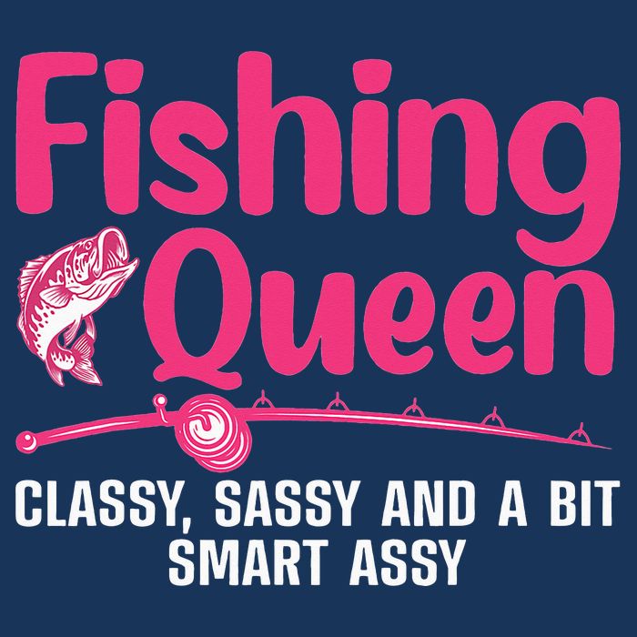 Funny Fishing Queen Design For  Ladies Cooling Performance Crew T-Shirt