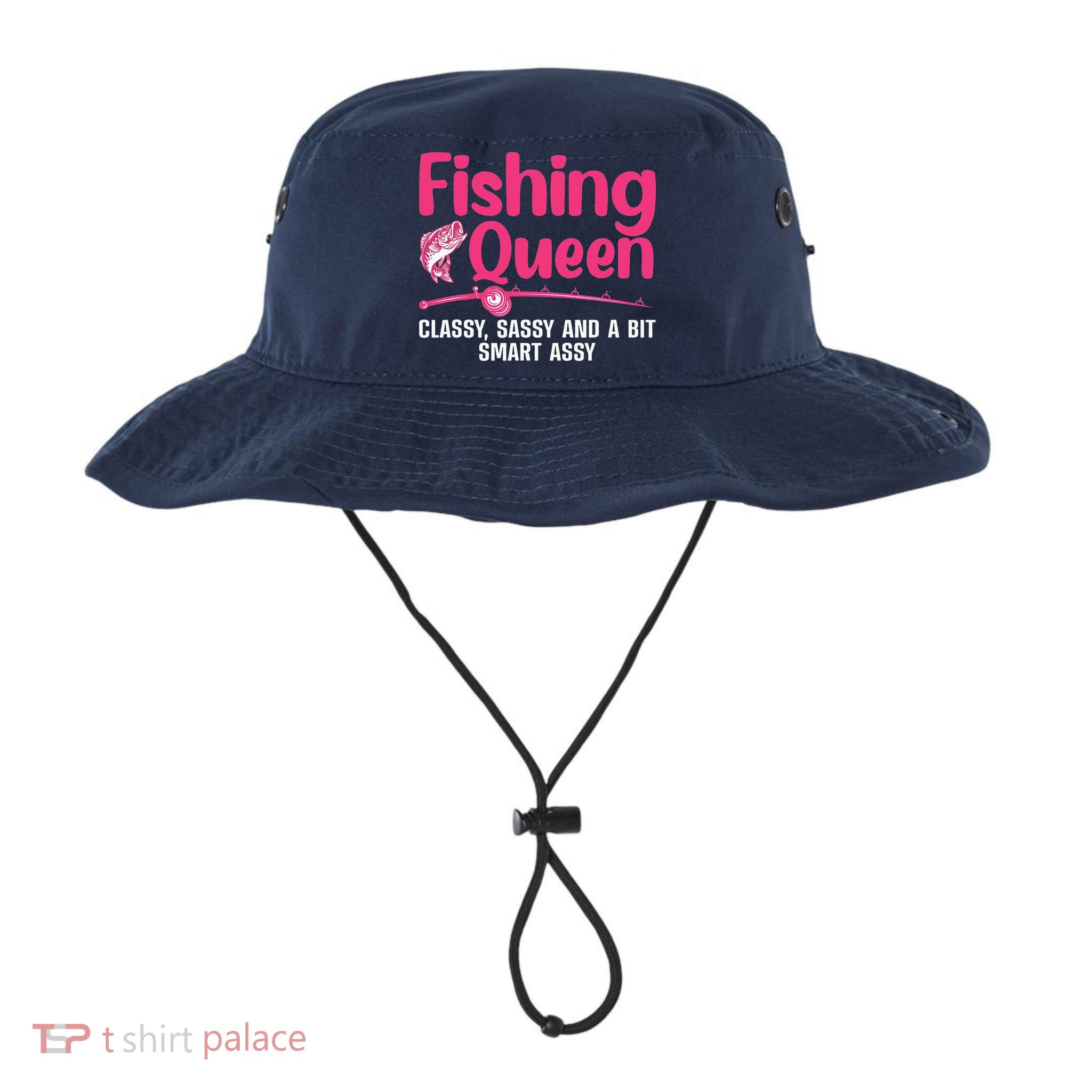 Funny Fishing Queen Design For  Ladies Bucket Hat