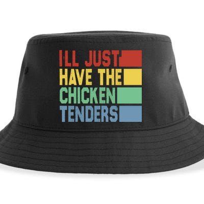 Funny Food Quote ILl Just Have The Chicken Tenders Vintage Sustainable Bucket Hat