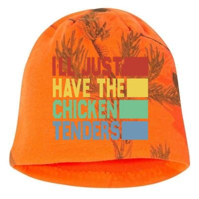 Funny Food Quote ILl Just Have The Chicken Tenders Vintage Kati - Camo Knit Beanie