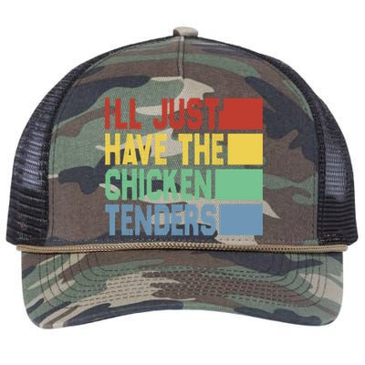 Funny Food Quote ILl Just Have The Chicken Tenders Vintage Retro Rope Trucker Hat Cap