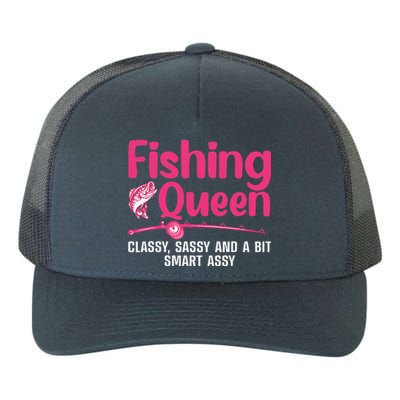 Funny Fishing Queen Design For Women Ladies Fishing Lovers Yupoong Adult 5-Panel Trucker Hat