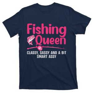 Funny Fishing Queen Design For Women Ladies Fishing Lovers T-Shirt