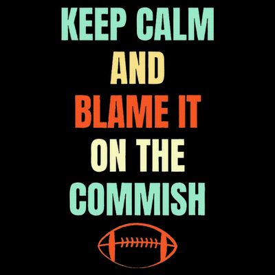 Fantasy Football Quote Keep Calm And Blame The Commissioner T-Shirt